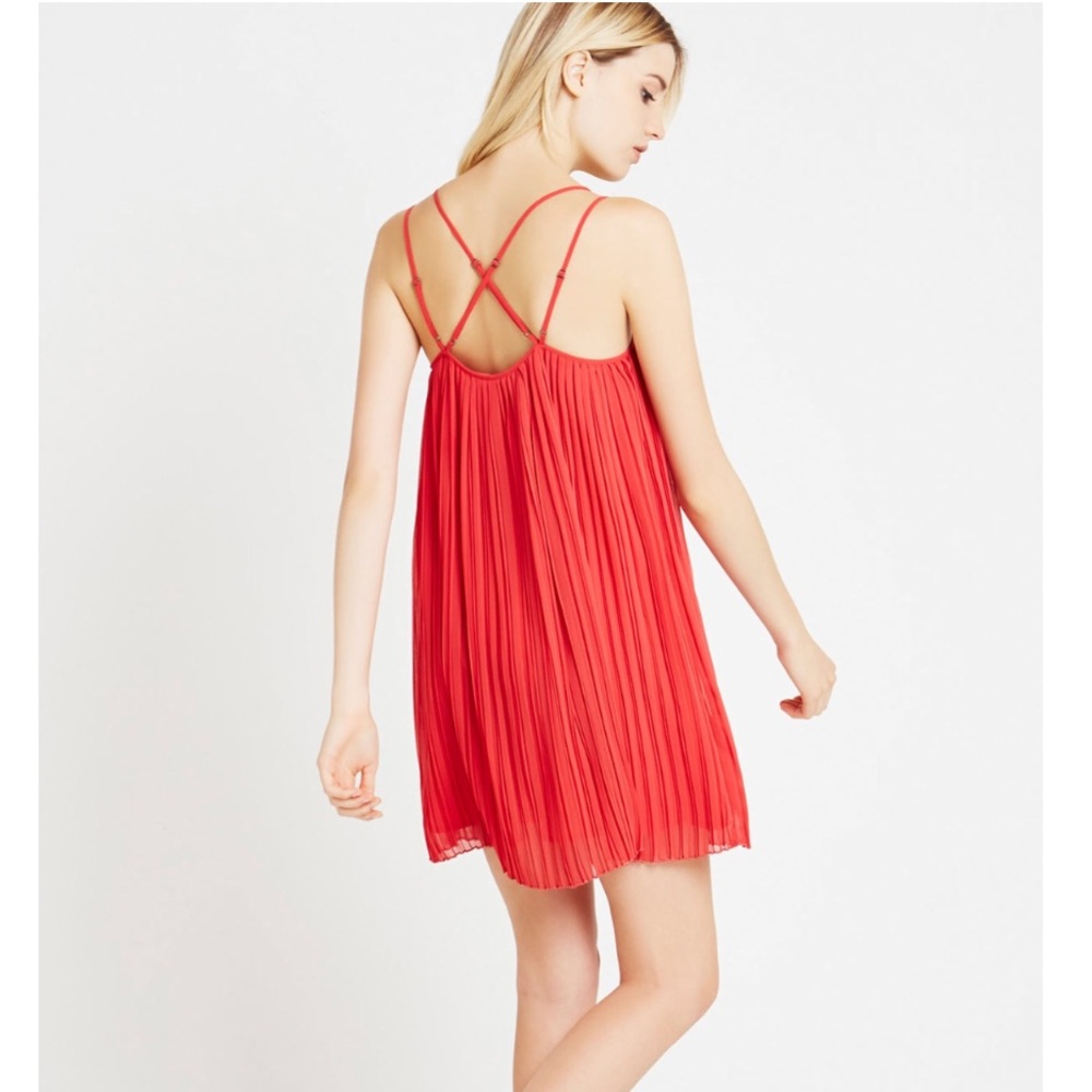 BCBGeneration Strappy Pleated Dress